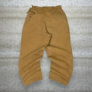 True Vintage American Field Canvas Pants Tan Cotton Baggy Wide Leg Fit 70s